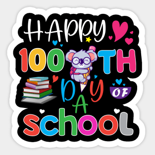 Teacher Kids Retro Groovy 100 Days Happy 100th Day Of School Sticker